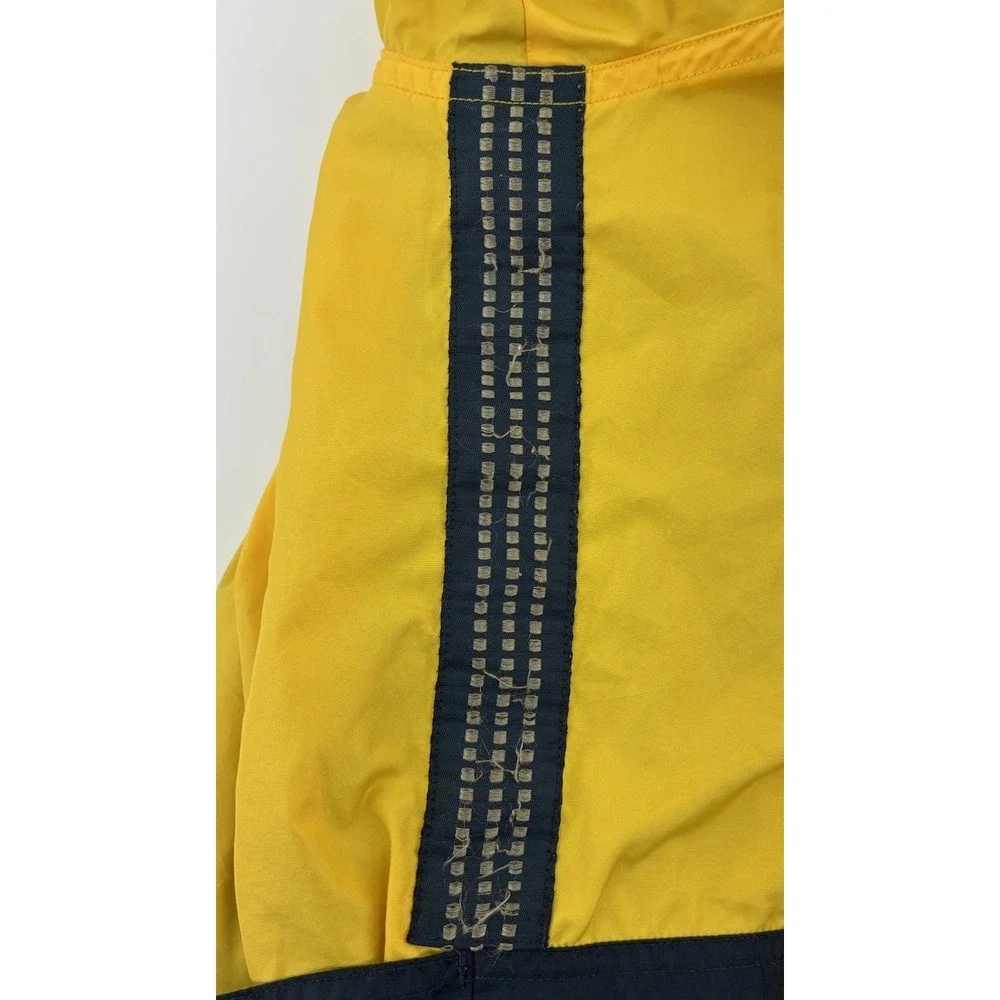 VNTG 90's Adidas Colorblock Windbreaker Jacket Men's‎ XL Navy Yellow Hooded Zip